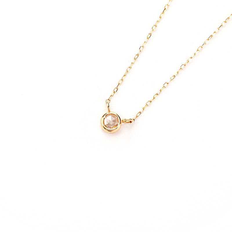K18ローズカットダイヤモンドネックレス