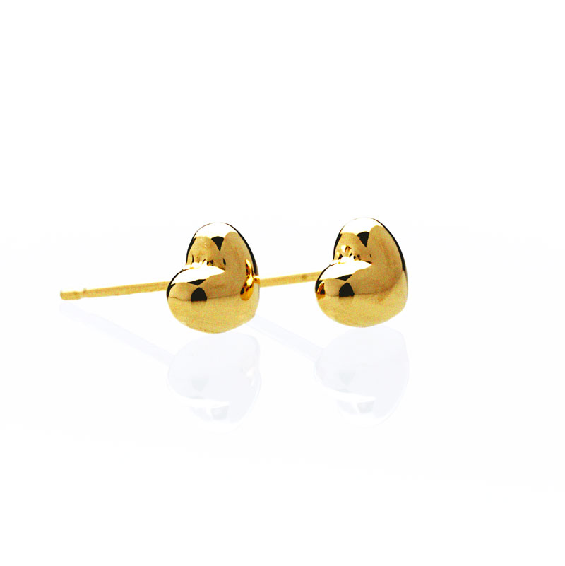 K18ハートスタッドピアス